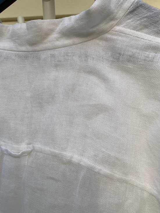 Eileen Fisher White Petite organic Linen Top Lightweight Tunic 25”by 31” - Picture 6 of 6